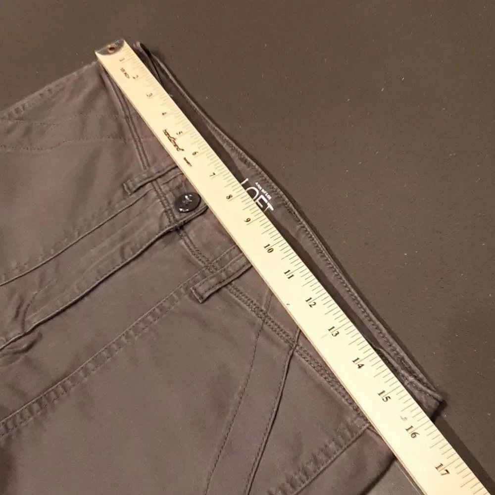 LOFT Modern Straight Gray Pants - Picture 9 of 9